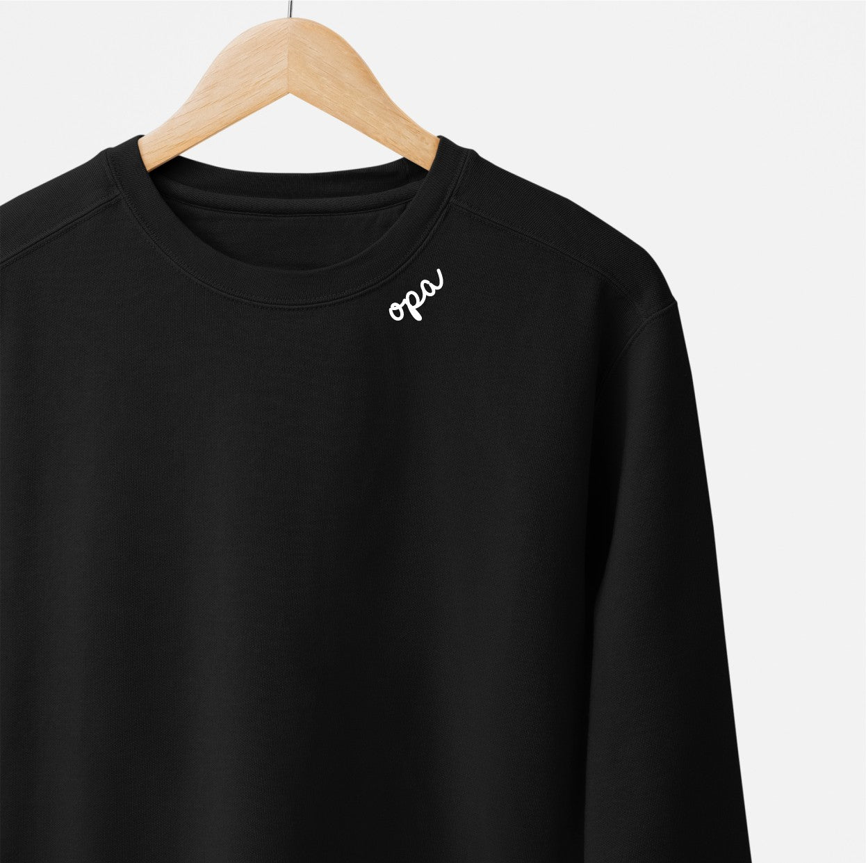 Embroidered Collar Organic Cotton Sweatshirt "Opa" (DE)